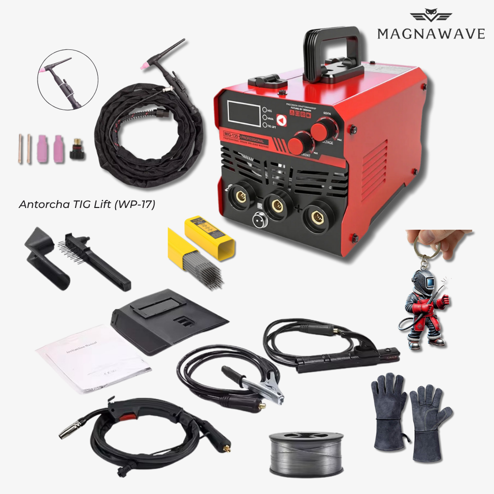 MagnPro 3X – Máquina de Soldar 3 em 1 TIG/MMA/MIG – Sem Gás, 220V, Qualidade Profissional